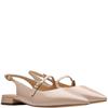 CLARKS WOMENS LOW HEEL SLING BACK SANDAL - SAND PATENT
